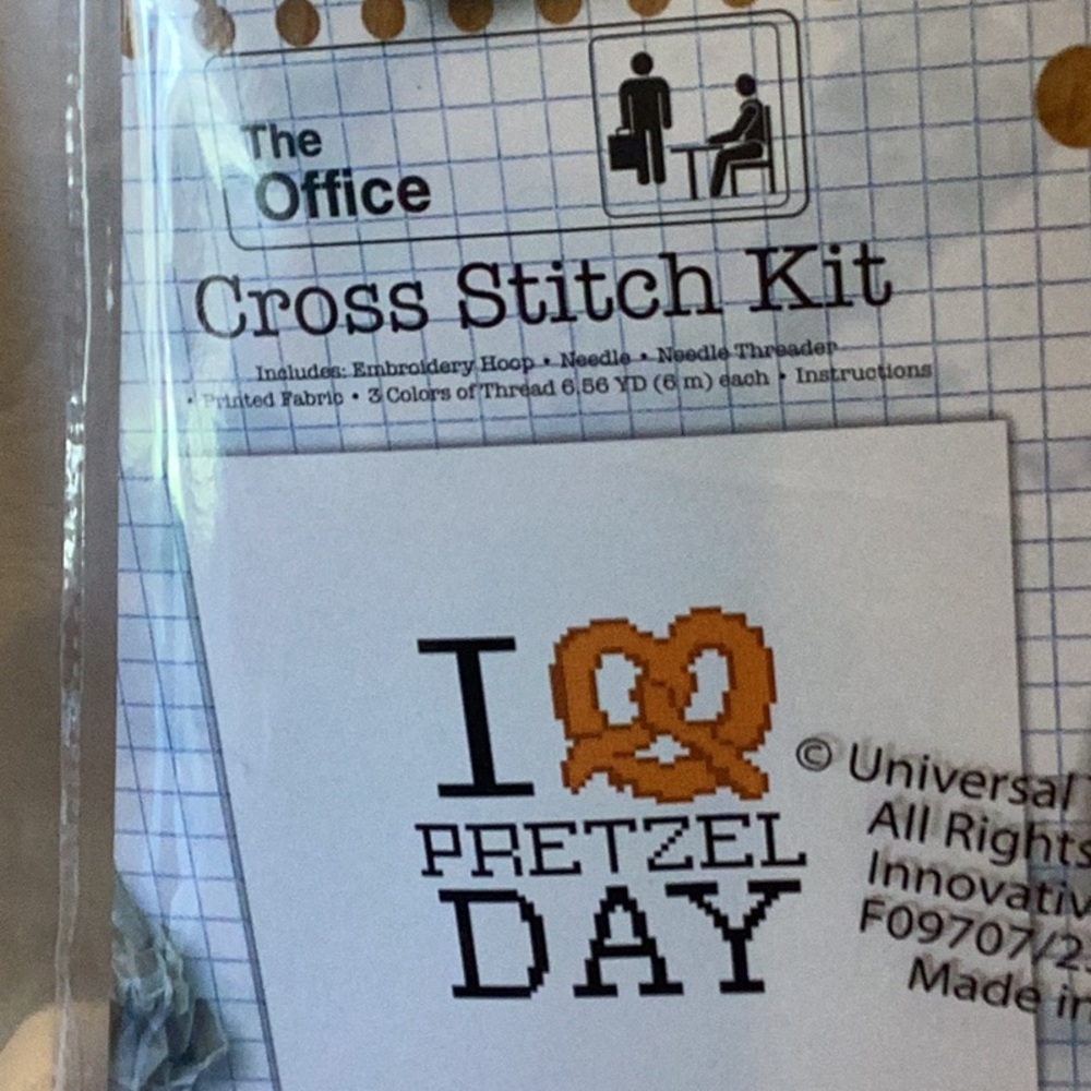 Pretzel Day Cross Stitch Kit